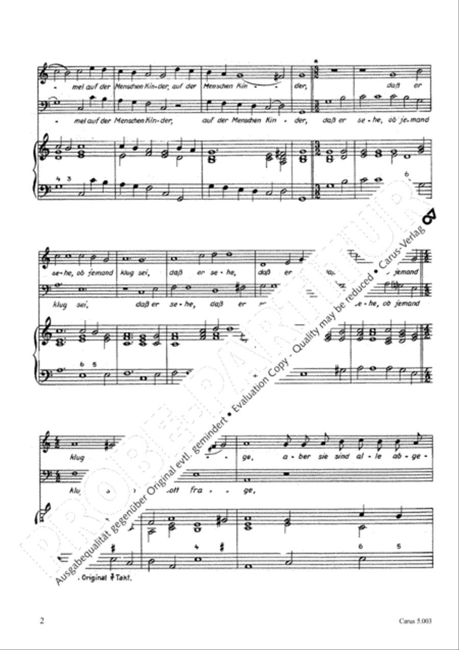 The Lord looks down (Der Herr schauet vom Himmel) Voice scores gallery preview page 3