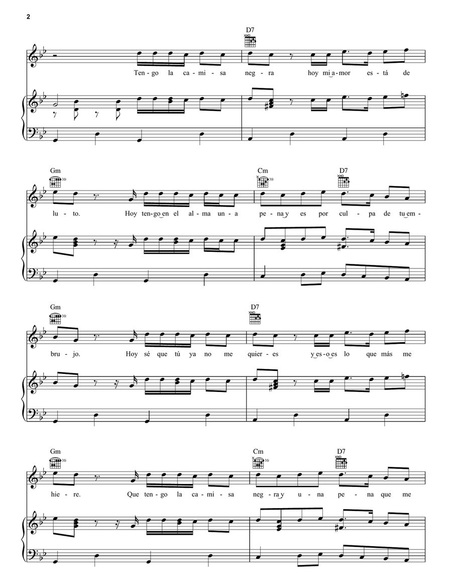 La Camisa Negra Acoustic Guitar scores gallery preview page 2