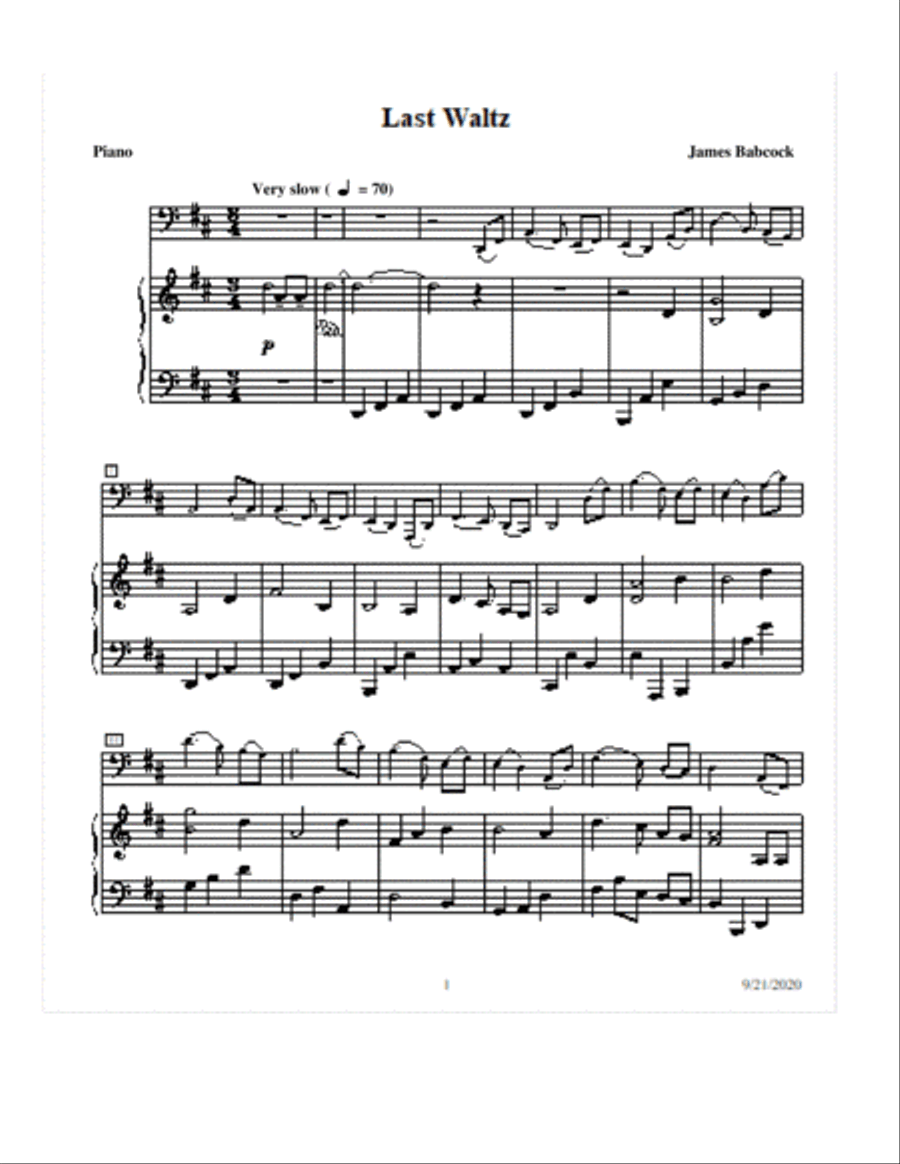 Last Waltz for Cello Cello Solo scores gallery preview page 2