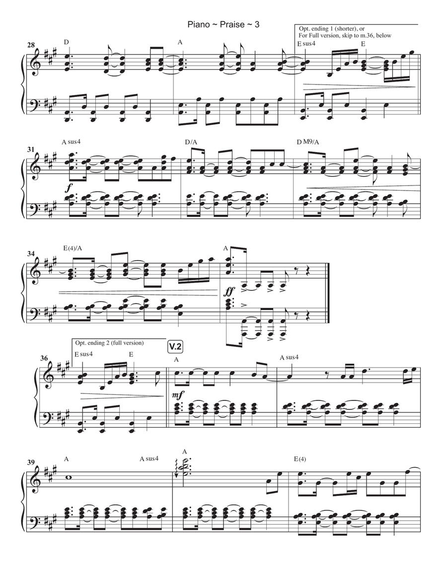 Praise Piano Solo scores gallery preview page 4