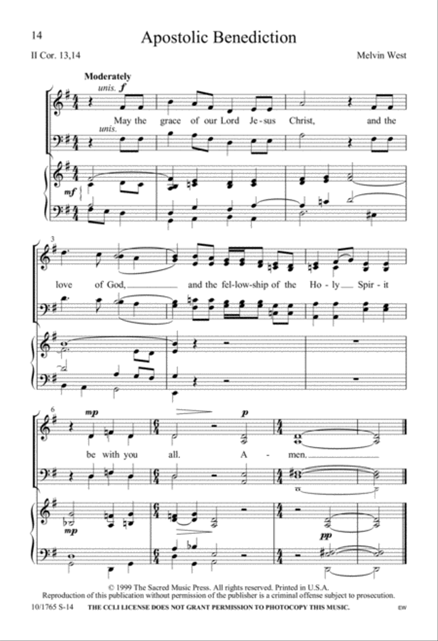 For The Service 4-Part scores gallery preview page 14