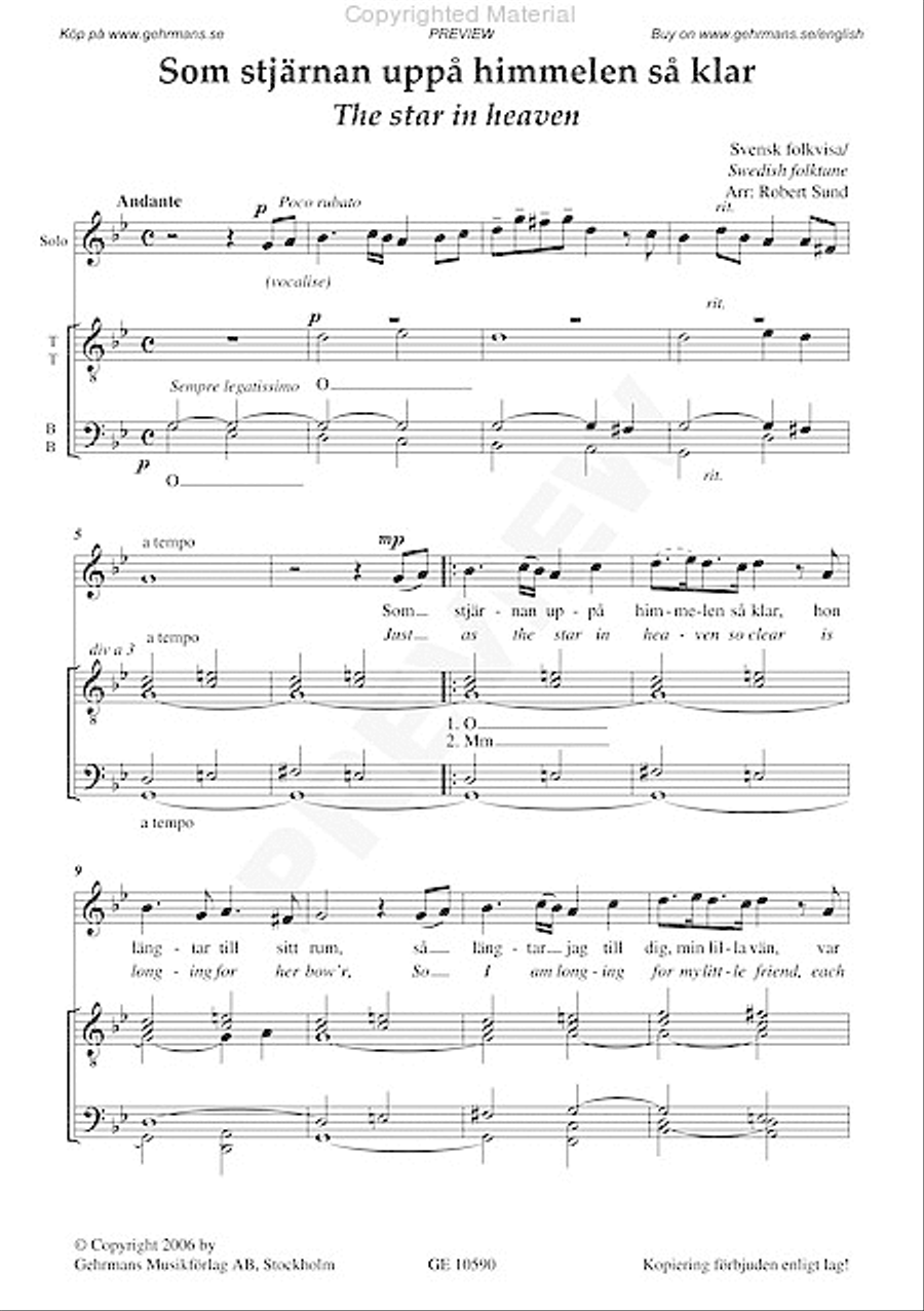 The Sound of Sund TTBB scores gallery preview page 4