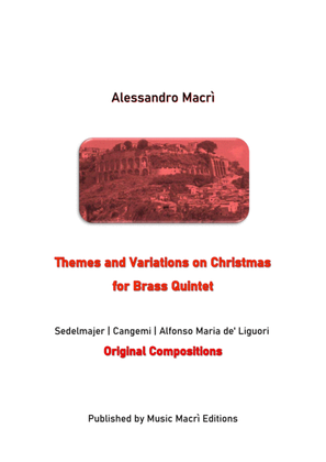 Book cover for Themes and Variations on Christmas for Brass Quintet