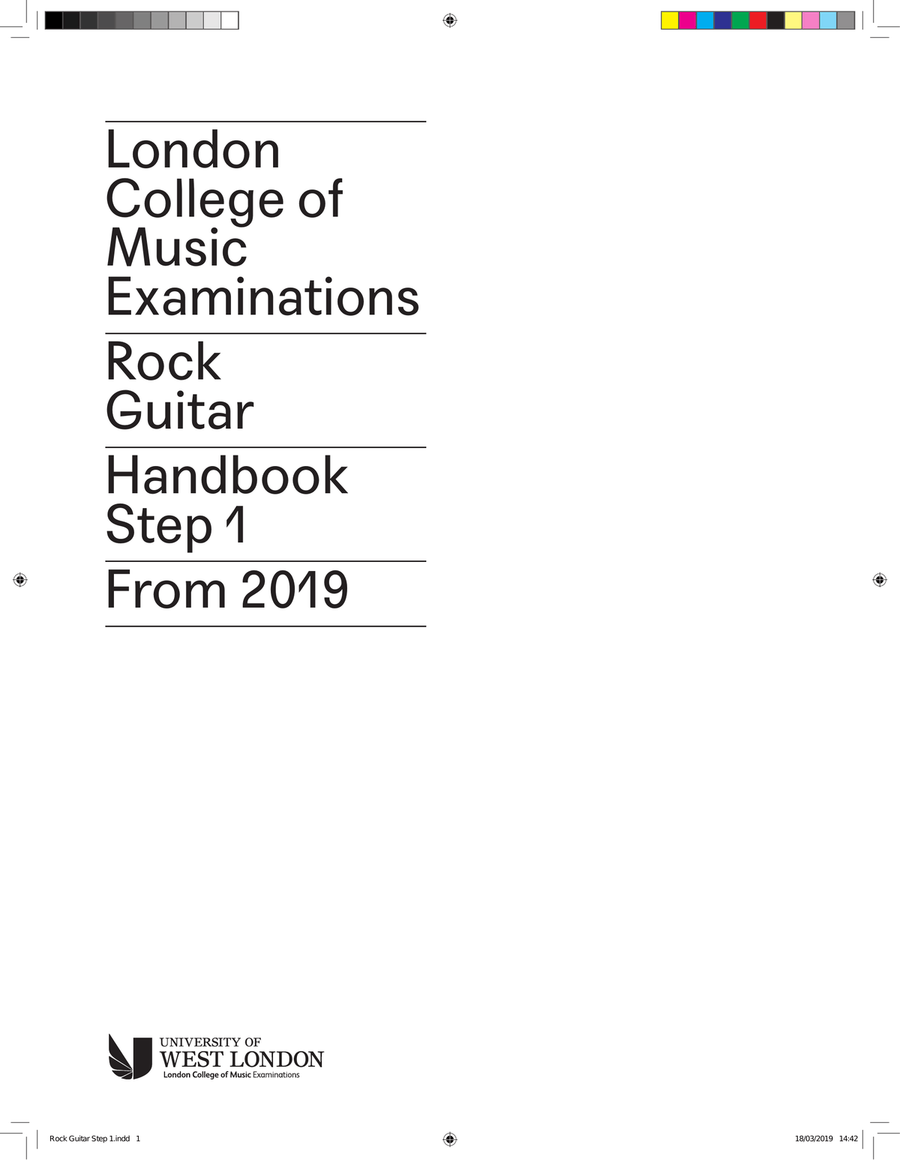 LCME Rock Guitar Handbook 2019 - Step 1 Electric Guitar scores gallery preview page 1