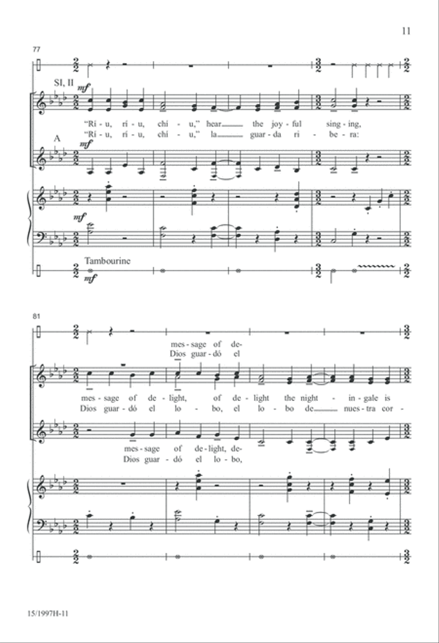 Ríu, Ríu, Chíu SSA scores gallery preview page 12