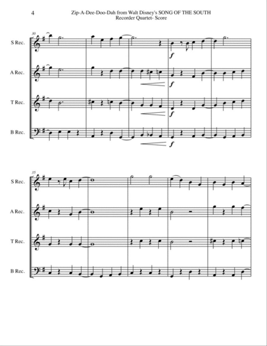 Zip-A-Dee-Doo-Dah Small Ensemble scores gallery preview page 4