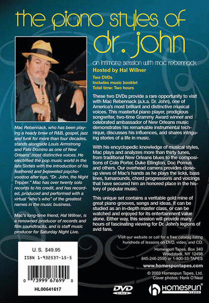The Piano Styles of Dr. John - 2-DVD Set
