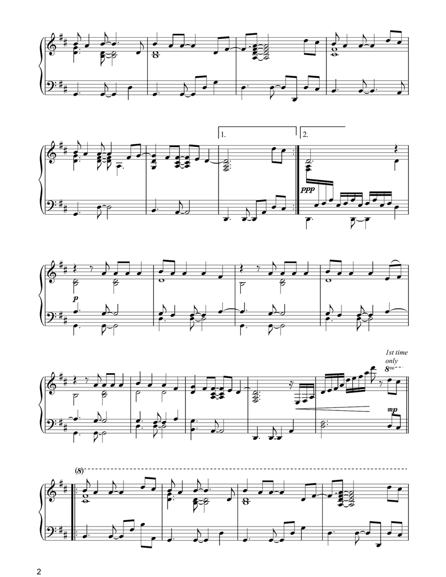 Fields Of Gold Piano Solo scores gallery preview page 2