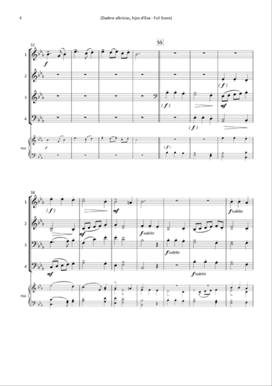 Dadme albricias, hijos d'Eva Brass Ensemble scores gallery preview page 6