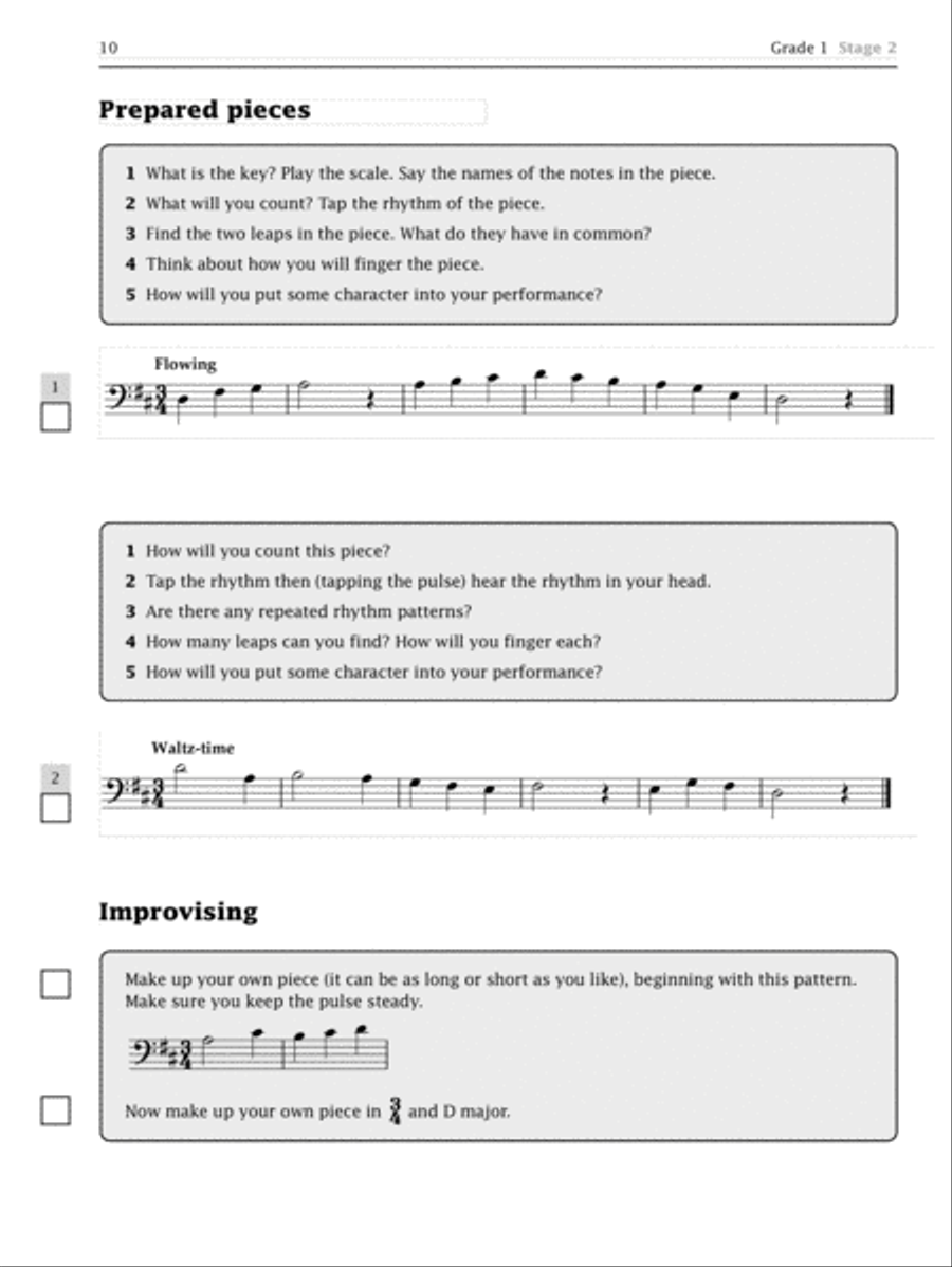 Improve Your Sight-reading! Cello, Grade 1-3 Cello scores gallery preview page 4