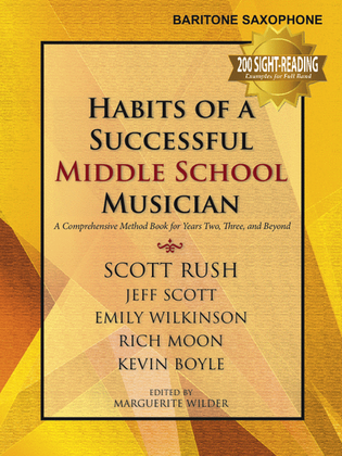 Book cover for Habits of a Successful Middle School Musician - Baritone Saxophone