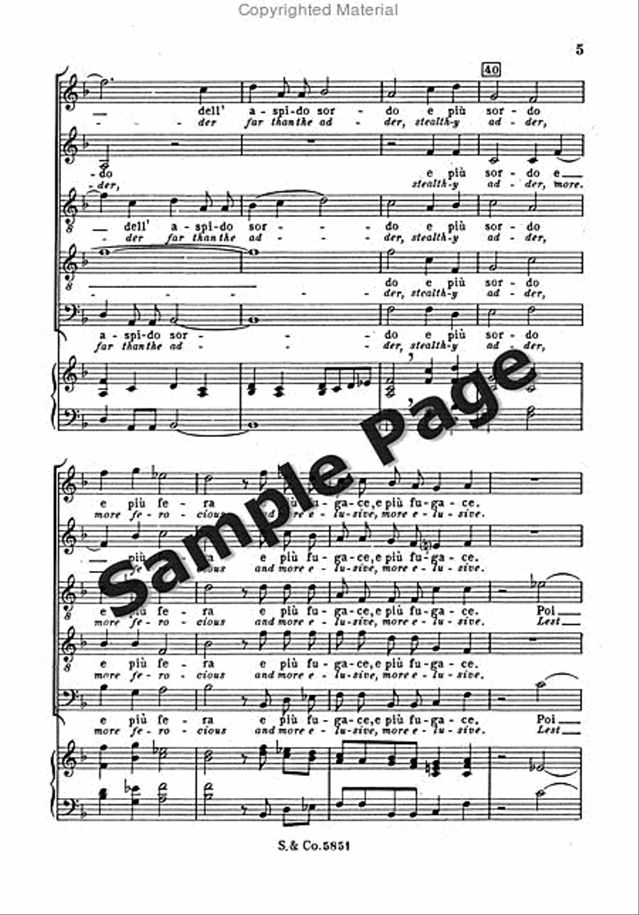 Monteverdi Cruda Amarilli Satt SATTB scores gallery preview page 8