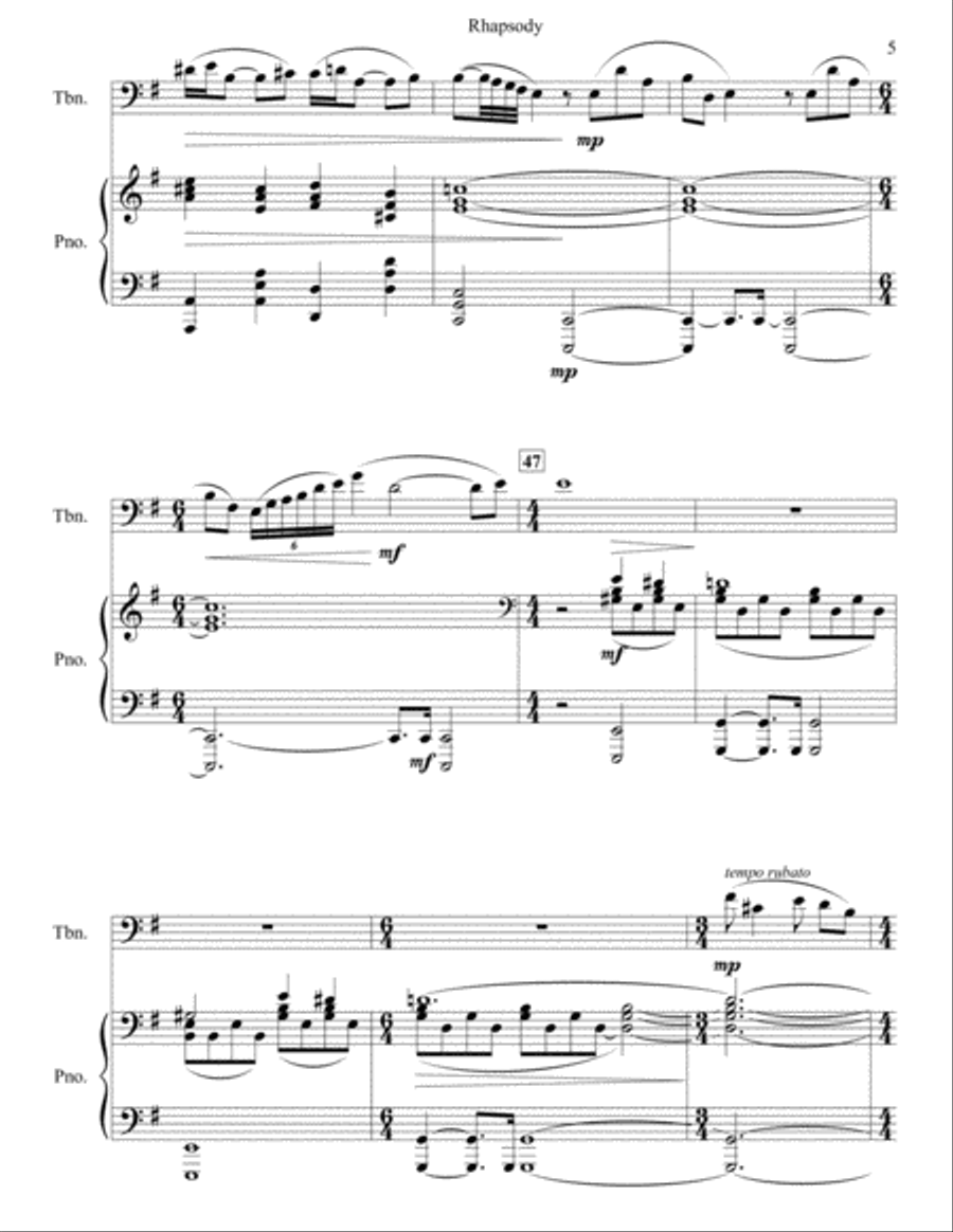 Rhapsody for Trombone and Piano image number null