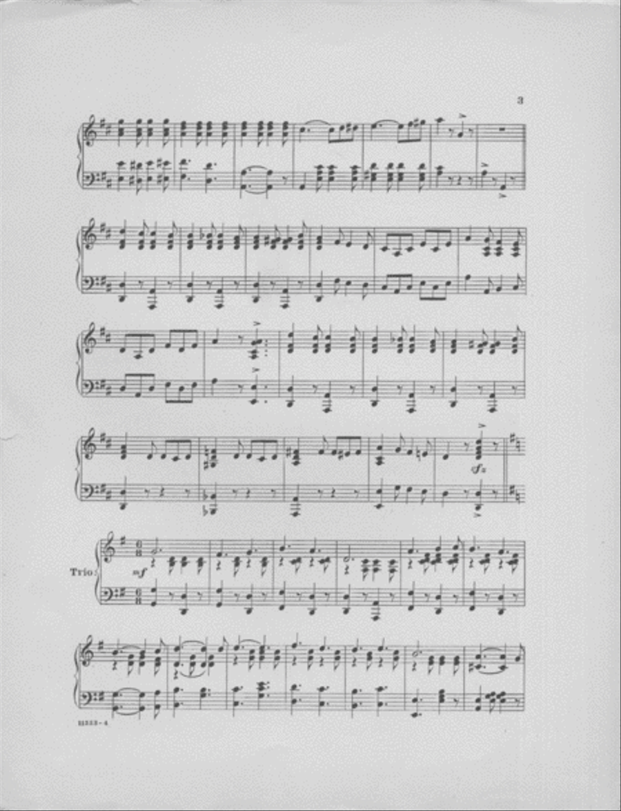 Keep Moving March Piano Solo scores gallery preview page 3