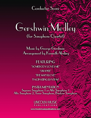 Book cover for Gershwin Medley (for Saxophone Quartet SATB or AATB)