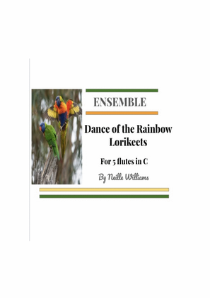 Dance of the Rainbow Lorikeets - (for 5 flutes in C)