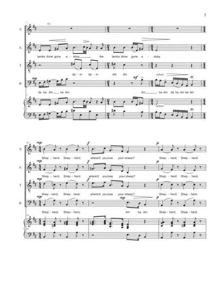 Two Sacred American Folk Songs [SATB] image number null