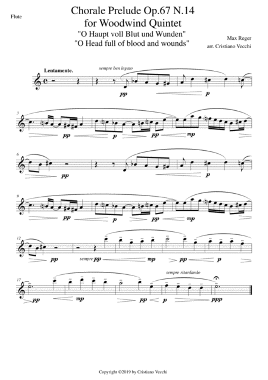 Chorale Prelude Op.67 N.14 for Woodwind Quintet Woodwind Quintet scores gallery preview page 5