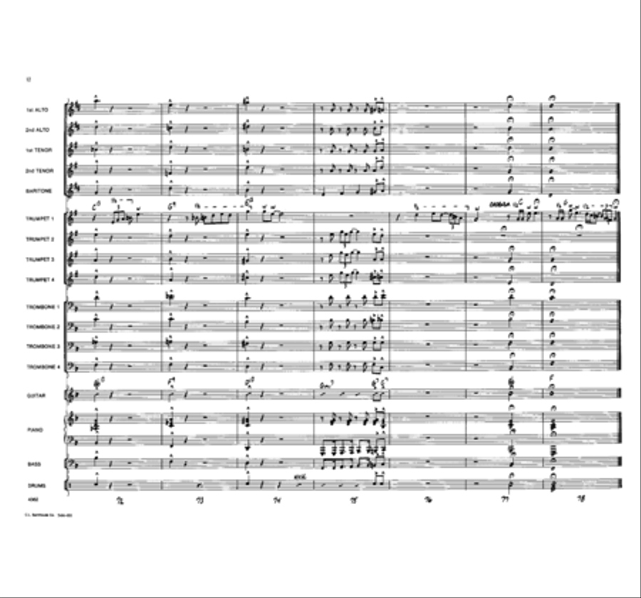 Wah, Wah! Wah, Wah! Jazz Ensemble scores gallery preview page 11
