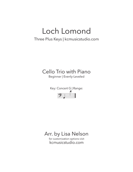 Loch Lomond - Cello Trio with Piano Accompaniment image number null