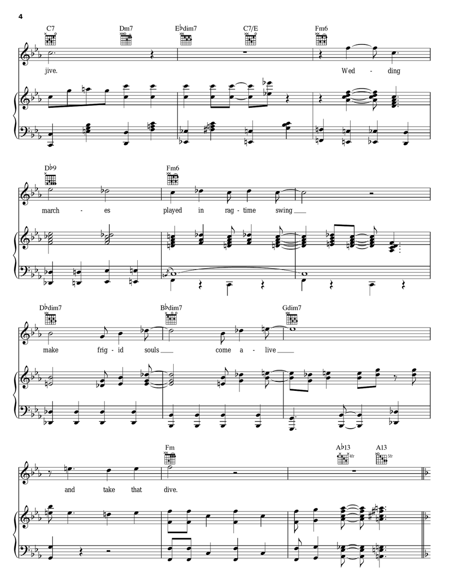 Cold Feets Piano, Vocal, Guitar scores gallery preview page 4