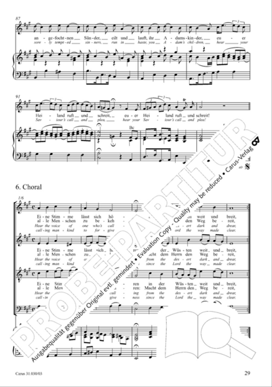 Joyful be, O ransomed flock (Freue dich, erloste Schar) 4-Part scores gallery preview page 30
