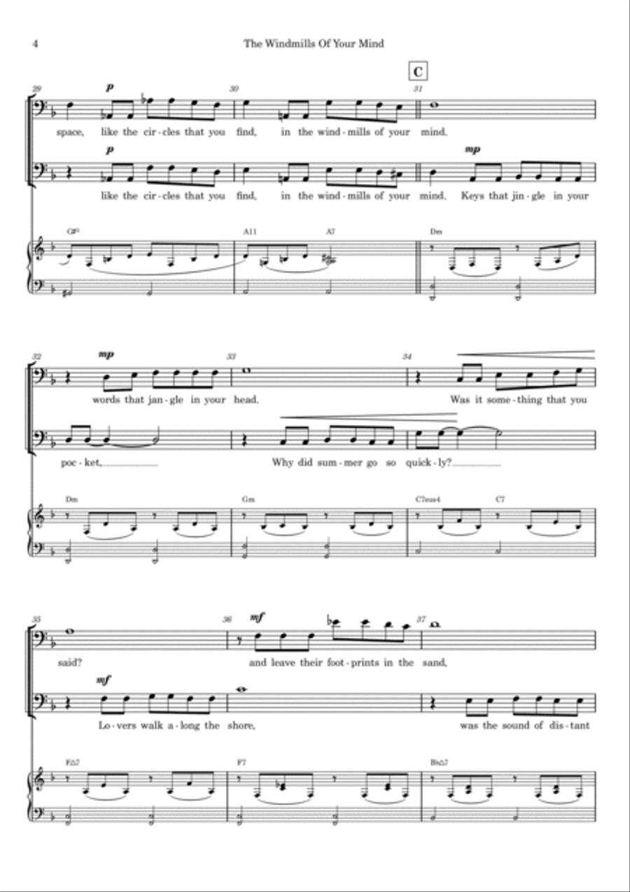The Windmills Of Your Mind TB scores gallery preview page 4