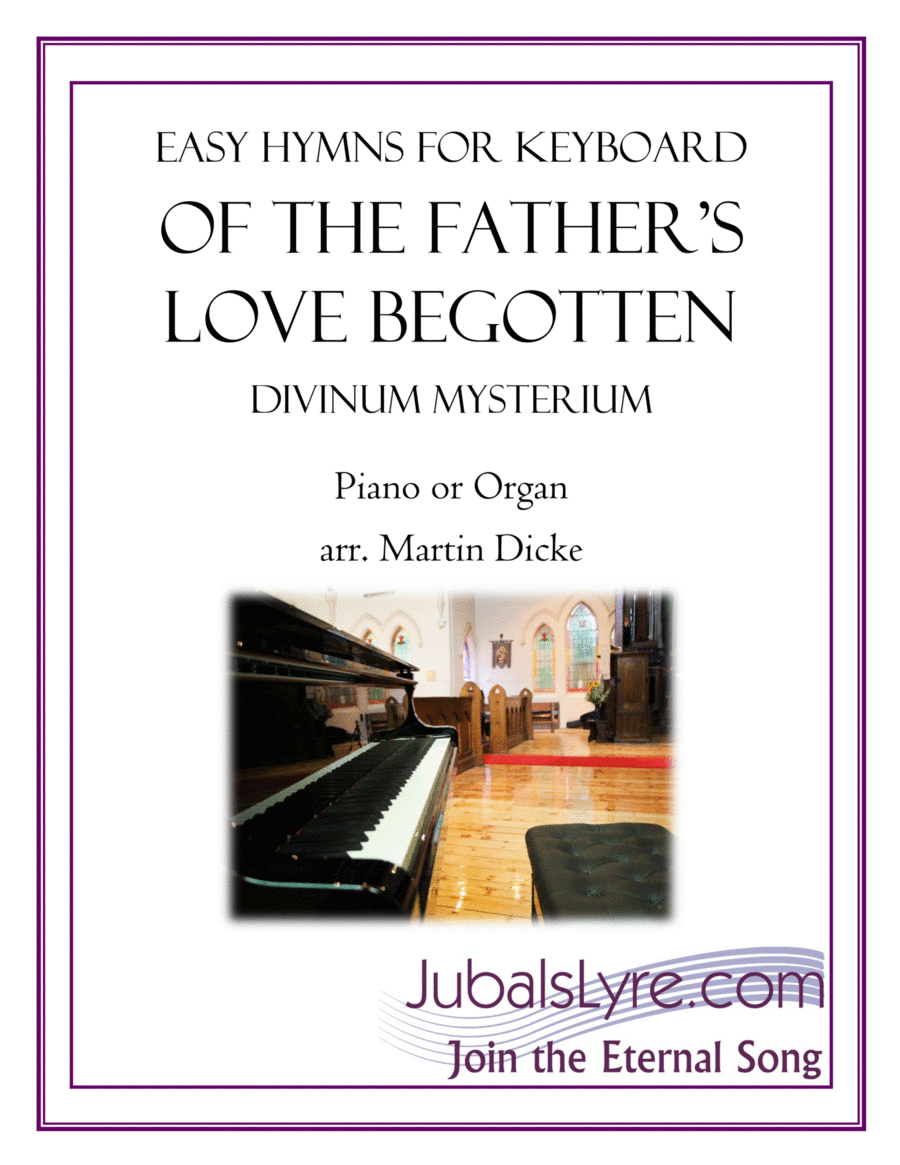 Of the Father's Love Begotten (Easy Hymns for Keyboard) Piano Method scores gallery preview page 1