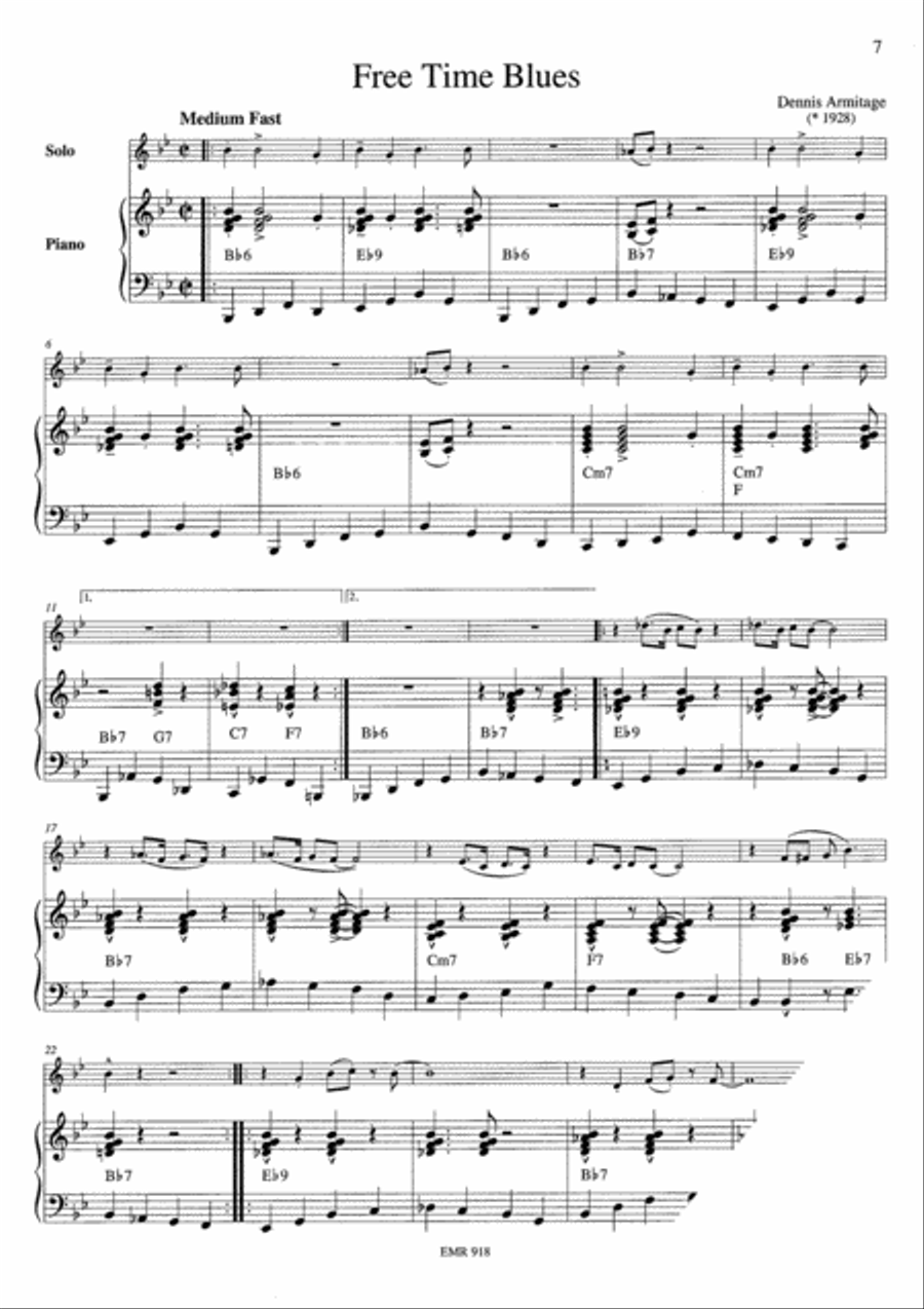 Blues Blues Flute Duet scores gallery preview page 5