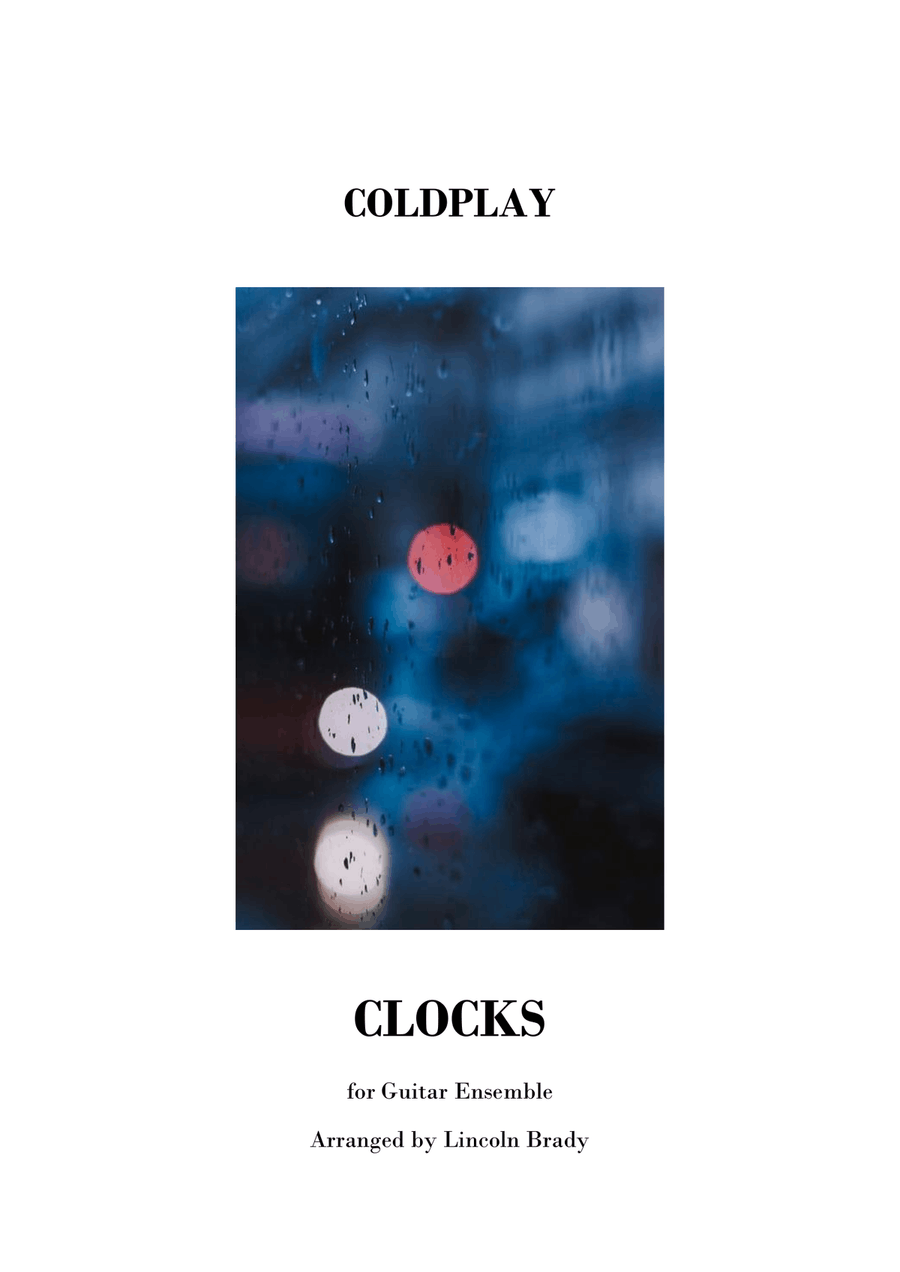 Clocks Guitar Ensemble scores gallery preview page 1
