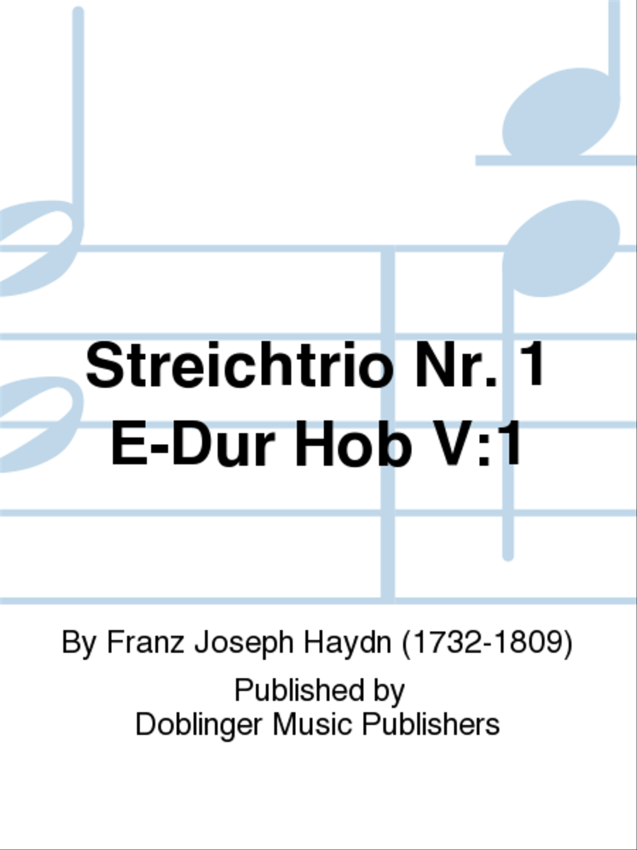 Streichtrio Nr. 1 E-Dur Hob V:1 Violin scores gallery preview page 1