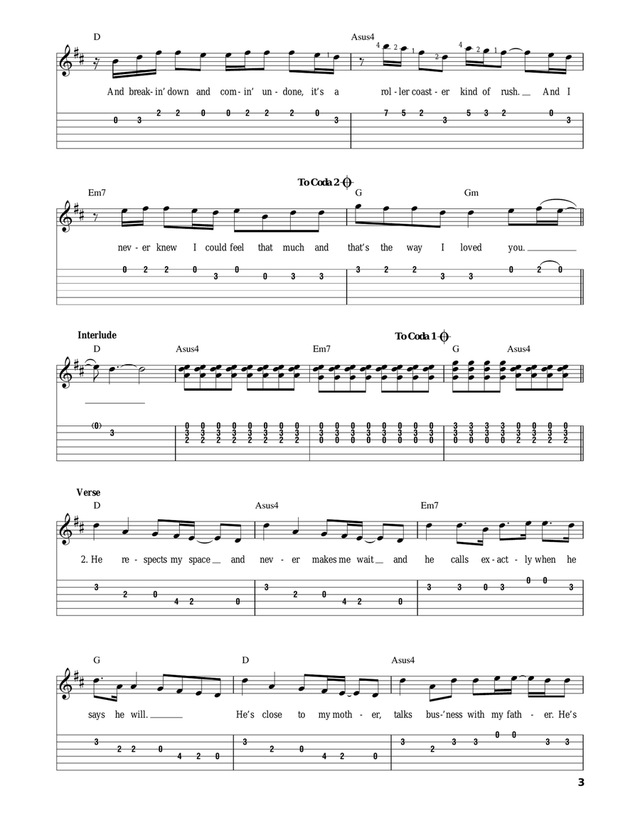 The Way I Loved You Acoustic Guitar scores gallery preview page 3