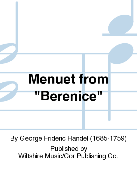 Menuet from  Berenice 