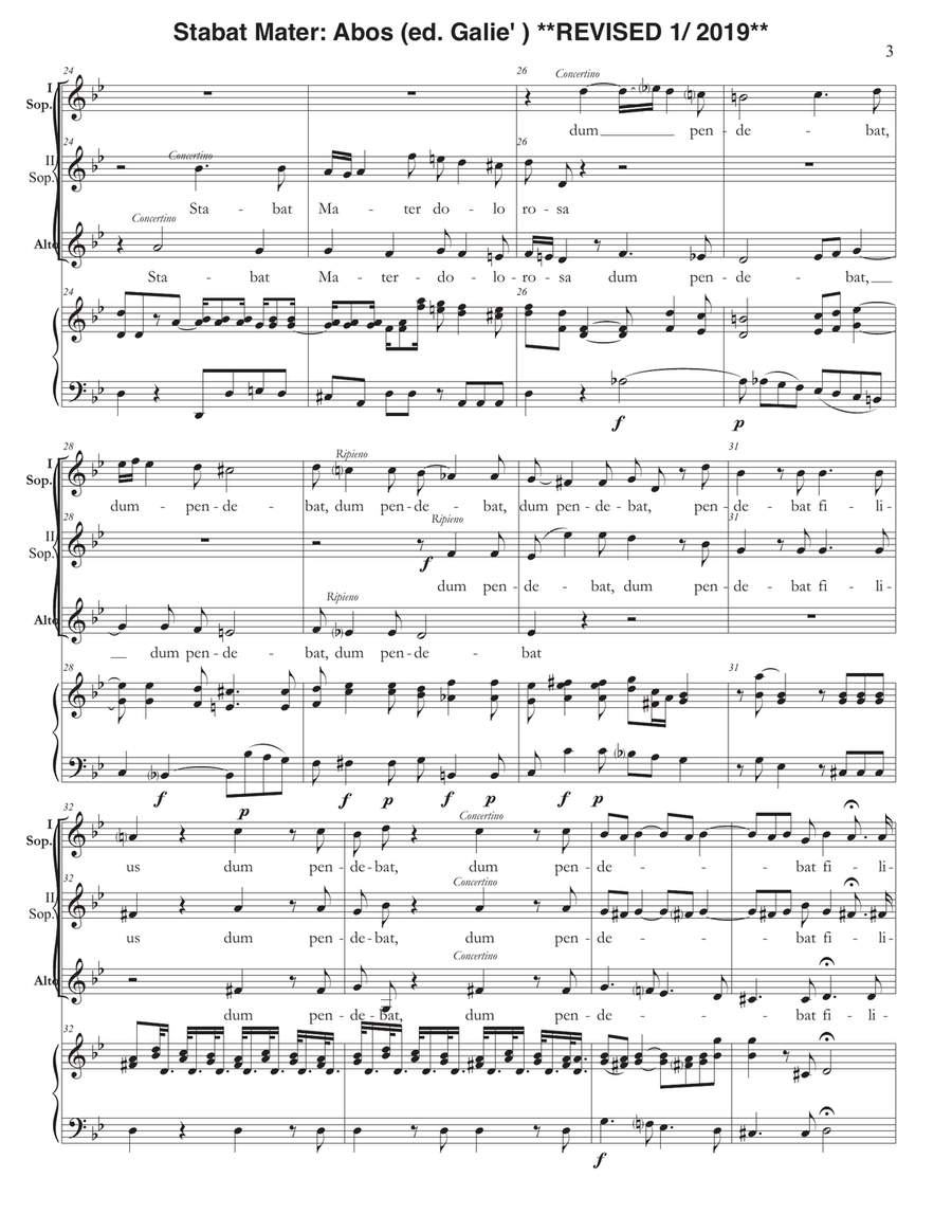 Stabat Mater - Abos (Galiè) SSA SSA scores gallery preview page 3