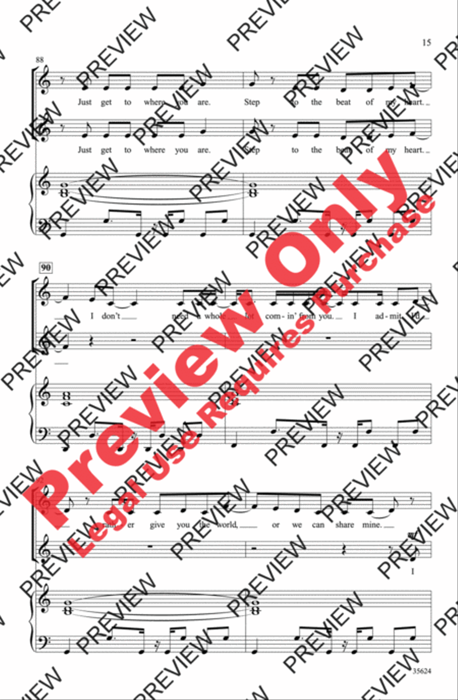 Baby! A Medley of Justin Bieber Hits 2-Part scores gallery preview page 15