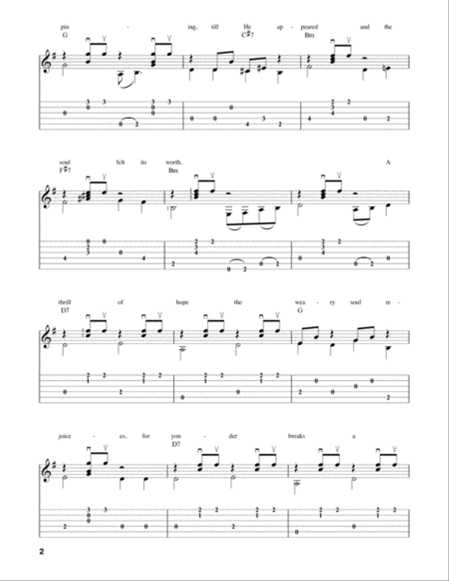O Holy Night Guitar Tablature scores gallery preview page 2