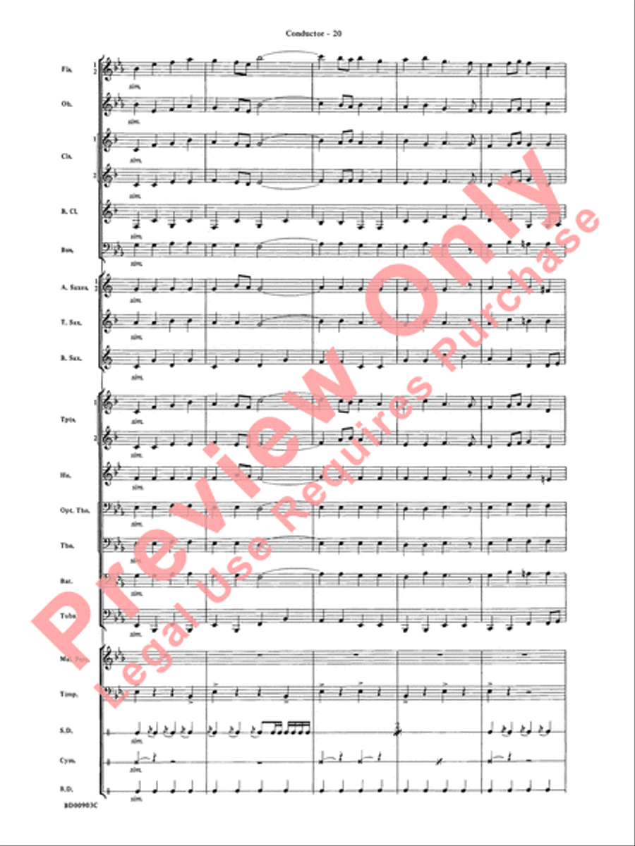Crestar Overture Crestar Overture Concert Band scores gallery preview page 23