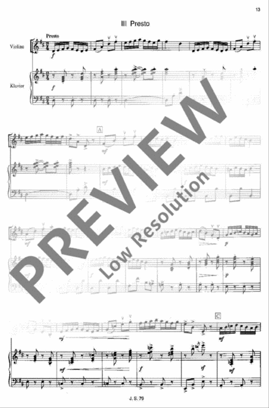 Concertino classico D major Violin scores gallery preview page 13