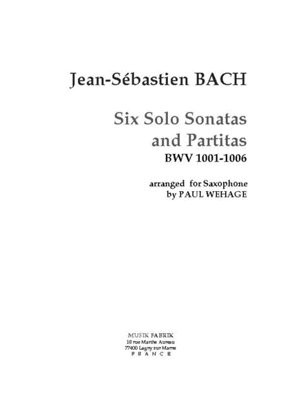 Solo Sonata/Partitas (vln) BWV 1001-1006