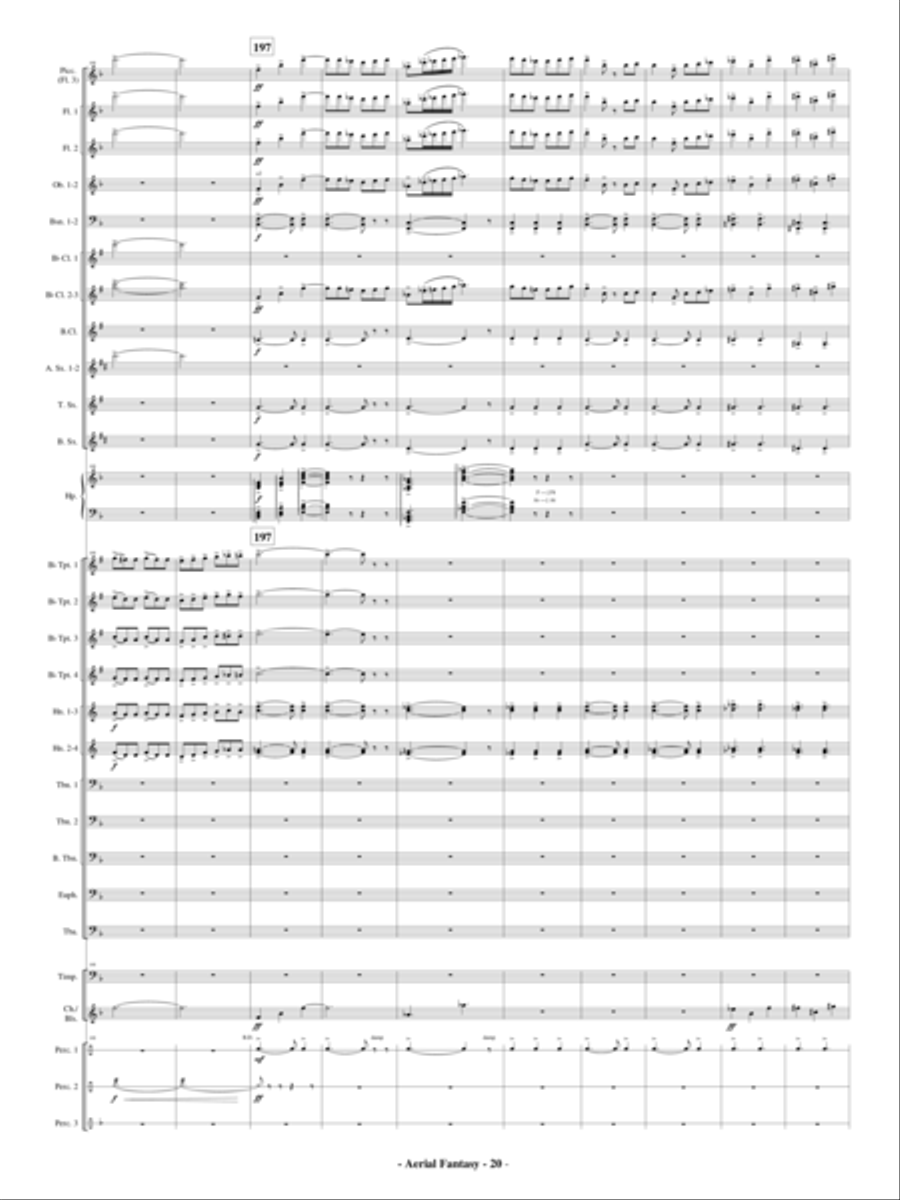 Aerial Fantasy Concert Band scores gallery preview page 21