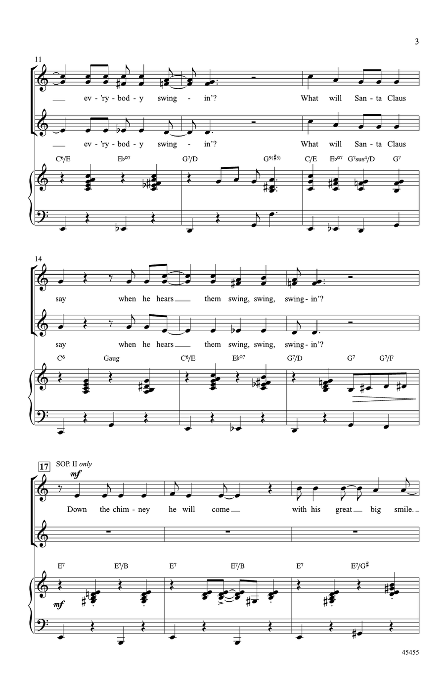 What Will Santa Claus Say? by Louis Prima Choir - Digital Sheet Music page 2