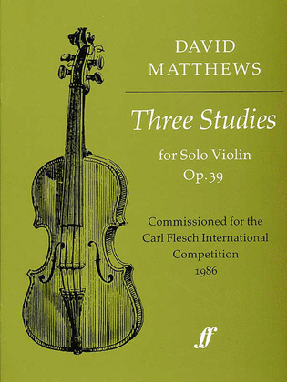 Book cover for Three Studies, Op. 39