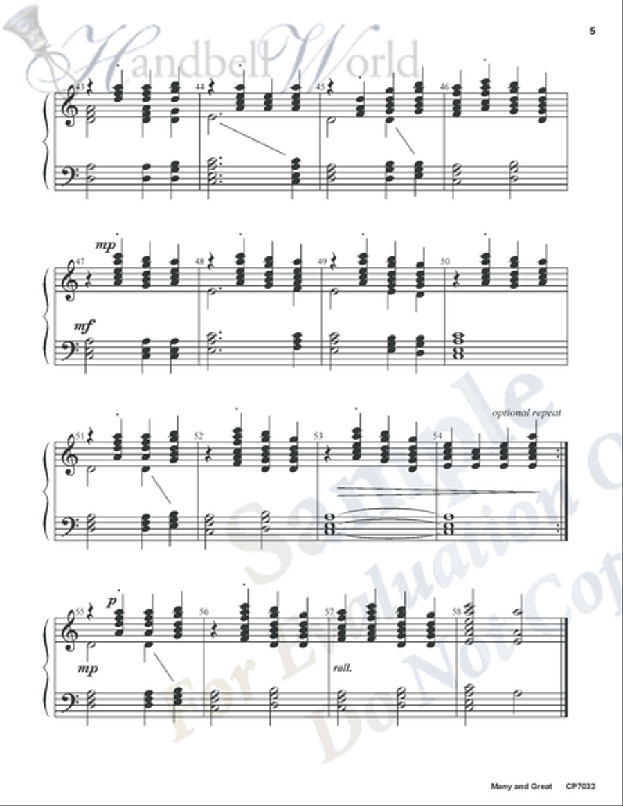 Many and Great 3-Octaves scores gallery preview page 4