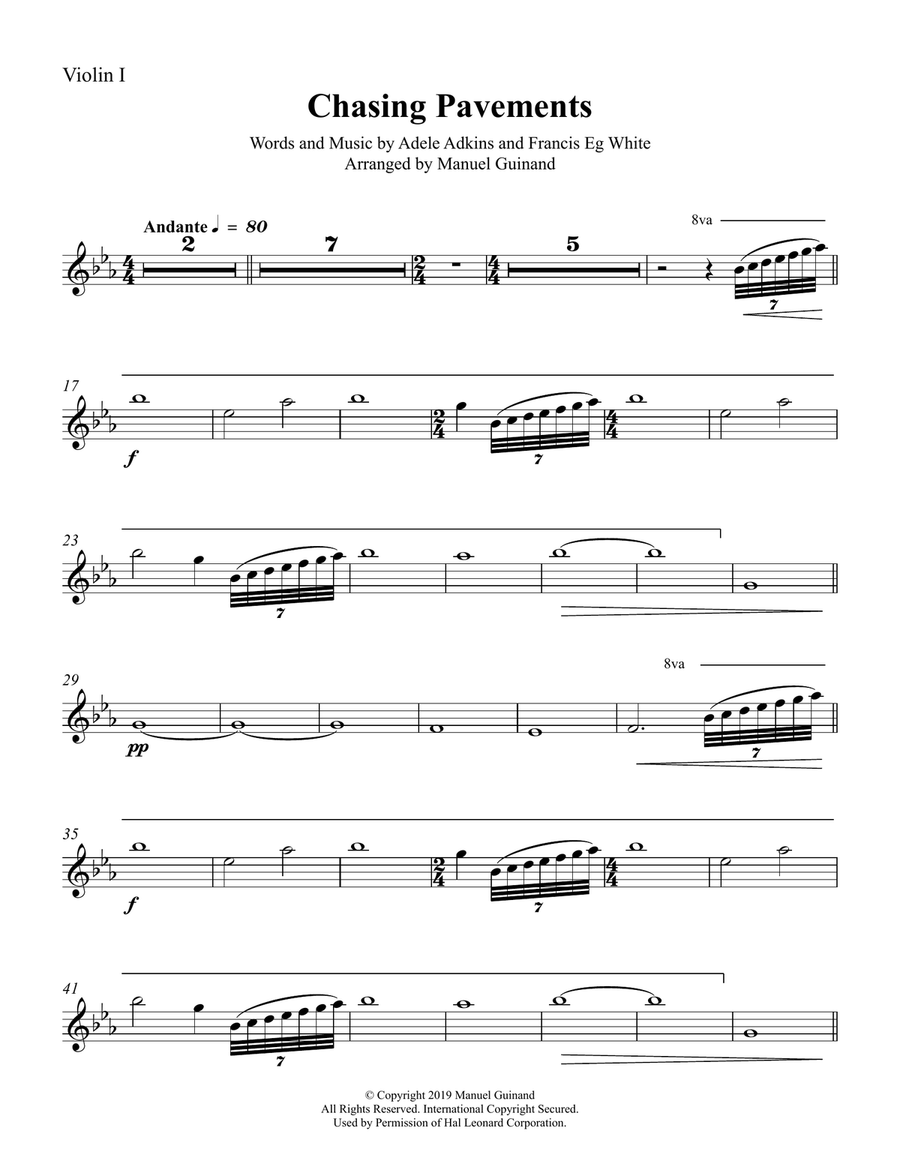 Chasing Pavements String Quartet scores gallery preview page 6