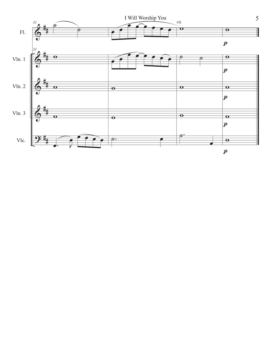 I Will Worship You Small Ensemble scores gallery preview page 5