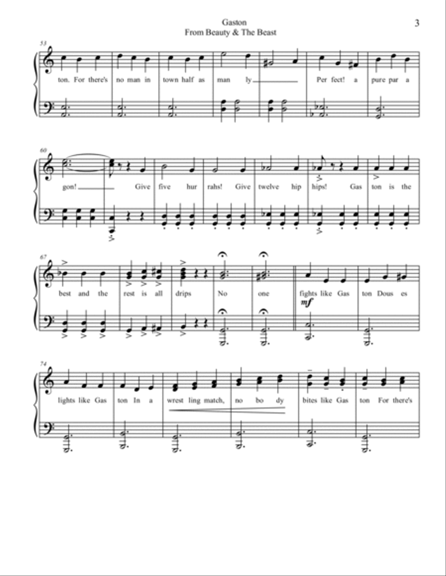 Gaston Voice scores gallery preview page 3