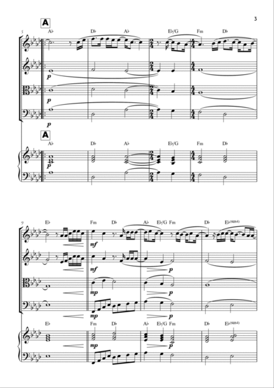 Goodness Of God String Quartet scores gallery preview page 3