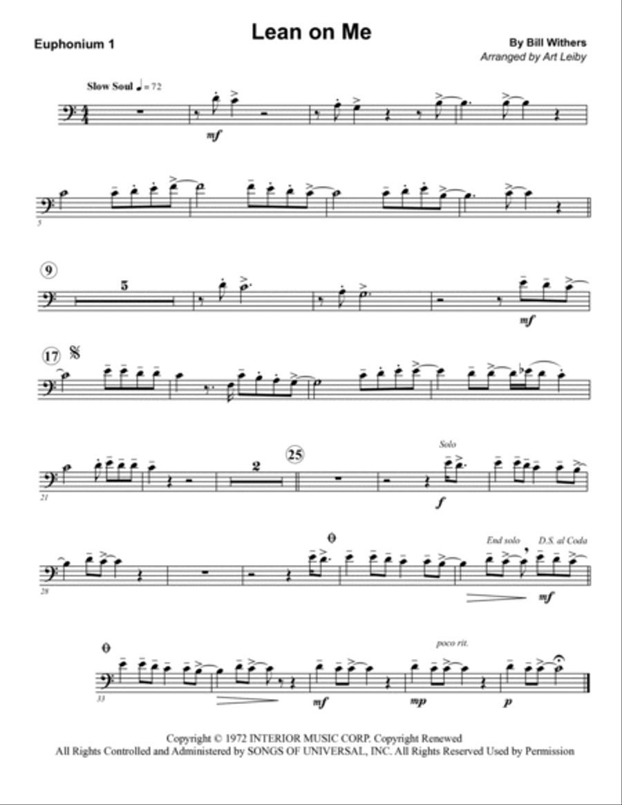 Lean On Me Lean On Me Brass Ensemble scores gallery preview page 3