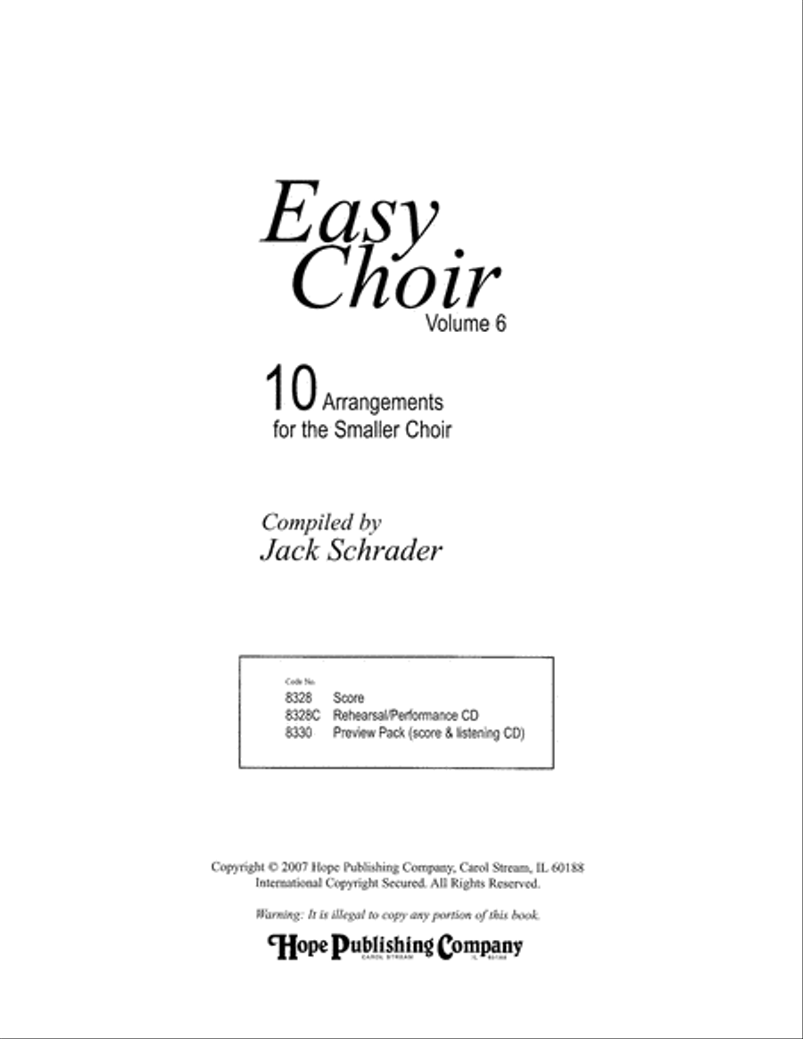 Easy Choir, Vol. 6 Choir scores gallery preview page 3