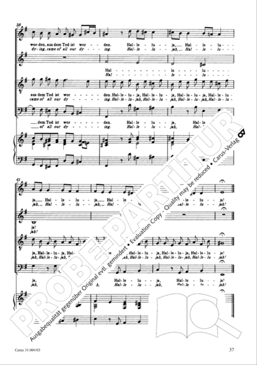Christ lay in death's cold prison (Christ lag in Todesbanden) 4-Part scores gallery preview page 38